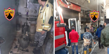 أضرار نتيجة نشوب حريق في حي العمارة بدمشق