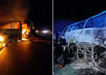 أنقذ نجله من الحرق و مات مع 19 شخصا