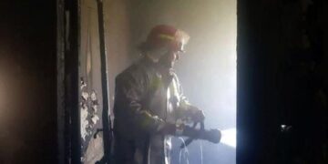 إخماد حريق بمنطقة المساكن الشبابية بحمص