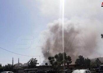 إخماد حريق في كفرسوسة بدمشق