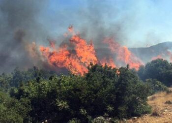 إخماد حريق في موقعي وادي العرايش ووادي حنا بريف حمص