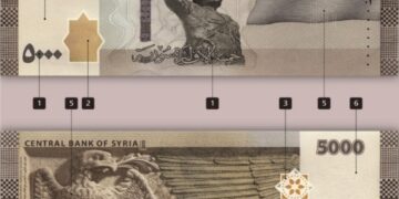المركزي يطرح الفئة النقدية الجديدة 5000 ليرة سورية في التداول