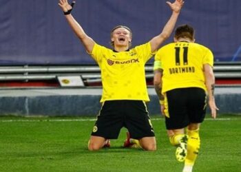 النرويجي هالاند يحقق رقماً قياسياً ويسجل 100 هدف