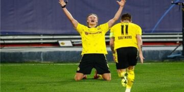 النرويجي هالاند يحقق رقماً قياسياً ويسجل 100 هدف