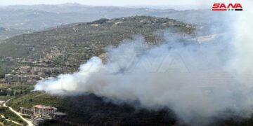 اندلاع الحرائق بريف اللاذقية و بريف طرطوس..