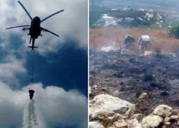 بمشاركة حوامات روسية.. إخماد حريق اندلع في ريف جبلة