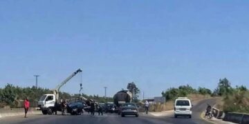حادث سير على طريق حمص طرطوس و إصابة مواطنين!
