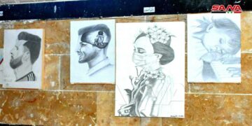 معرض فني في خان رستم باشا الأثري بحماة