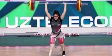 ميرنا حسن تحرز المركز السابع في بطولة العالم لرفع الأثقال