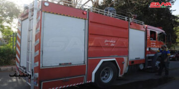 نشوب حريق في منزل بحي القصاع في دمشق