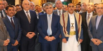 بالصور حفل استقبال برعاية السفير اليمني بدمشق بالذكرى ٣٢ للوحدة الوطنية