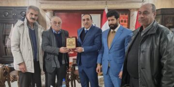 السفير صبري يلتقي وفد الجبهة الشعبية لتحرير فلسطين ويبارك عملية القدس