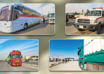 بالارقام.. هذا ما تضمه قافلة الاغاثة التي سيرتها العتبة الحسينية الى سوريا لاغاثة المتضررين