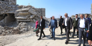 فريق الاغاثة يزور مدينة حلب السورية ومحافظها يشير الى الموقف المشرف للمرجعية العليا والعتبة الحسينية